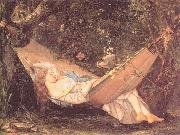 Courbet, Gustave The Hammock Germany oil painting artist